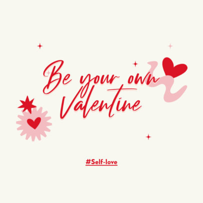 Ad Banner Maker for Valentine’s Day Featuring a Self-Love Quote 4337a