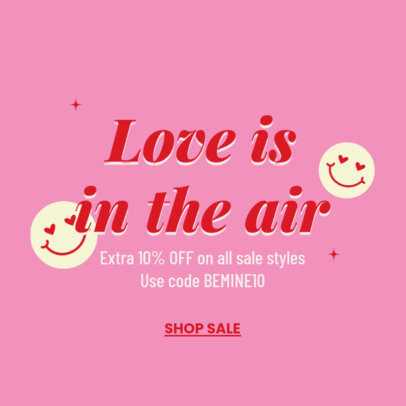 Ad Banner Generator Featuring Special Discount for Valentine’s Day 4337b