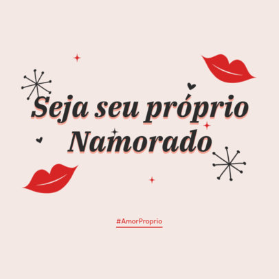 Ad Banner Design Template With a Self-Love Theme for Valentine’s Day 4337e