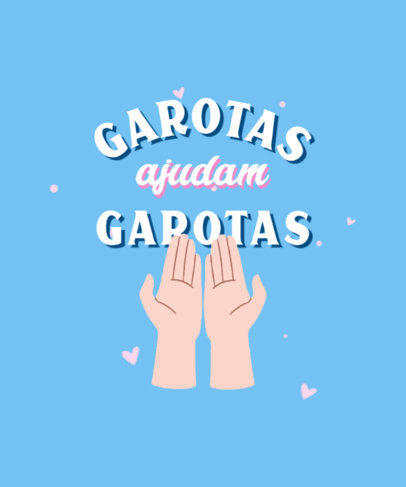 Feminist T-Shirt Design Generator with a Quote in Portuguese
