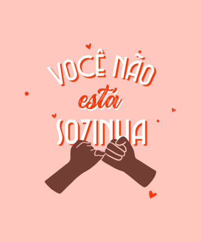 T-Shirts Design Generator with a Feminist Quote in Portuguese