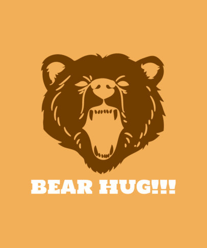 Animal T-Shirt Design Maker Featuring an Illustration of a Bear