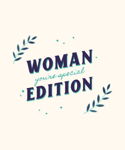 T-Shirt Design Creator for International Women’s Day Featuring Delicate Botanical Graphics 4755d-el1