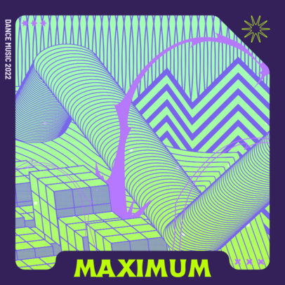 Album Cover Creator for a Retro Dance Music Collection 4893B