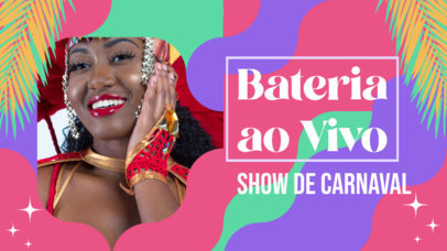 YouTube Thumbnail Design Maker for a Virtual Streaming of Brazil's Carnival