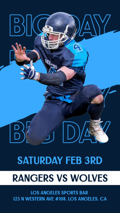 Instagram Story Design Maker to Promote the Big Game at a Sports Bar