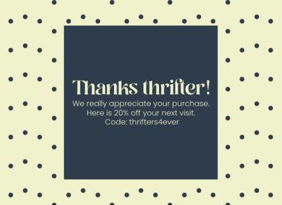 Greeting Card Maker with a Discount Code for a Local Thrift Shop