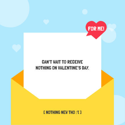 Instagram Post Creator with a Sarcastic Quote for Valentine's Day