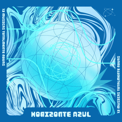 Album Cover Maker for Brazilian Music Album With a Y2K Aesthetic