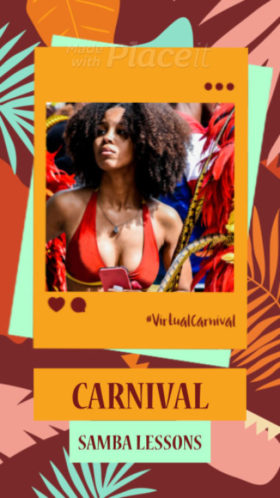 Carnaval de Rio-Themed Instagram Story Video Maker for a Bloco
