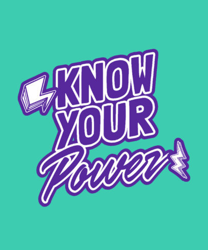 T-Shirt Design Template with an Empowering Quote for International Women's Day