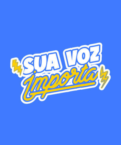 T-Shirt Design Creator with a Quote for Women Featuring Illustrated Bolts 4761c-el1