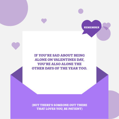 Funny Instagram Post Maker Featuring a Valentine's Day Letter