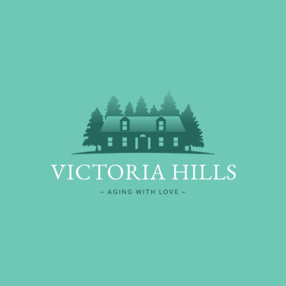 Logo Maker for a Senior Housing Center Featuring a House Illustration