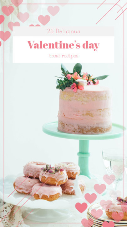 Instagram Story Design Maker Featuring Valentine's Day Recipes