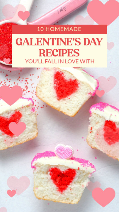 Instagram Story Design Creator to Share Galentine's Day Recipes