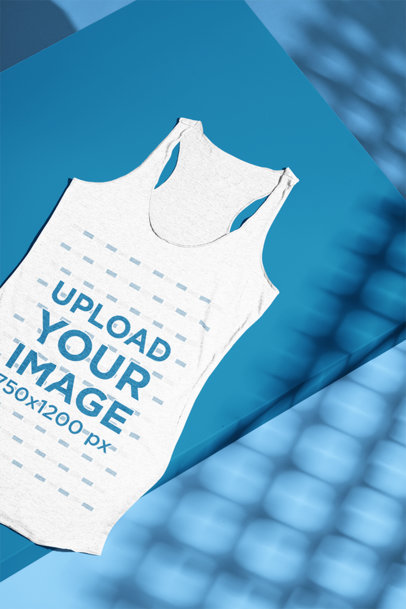 Bella Canvas Mockup Featuring a Heathered Tank Top