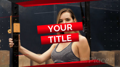 Slideshow Video Creator for a Gym Featuring Fitness-Themed Pictures and a Logo Animation