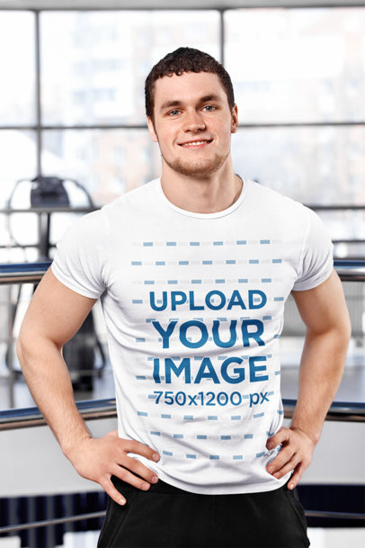 Mockup of a Man Wearing a Tee with Hands on His Hips m20353 r-el2