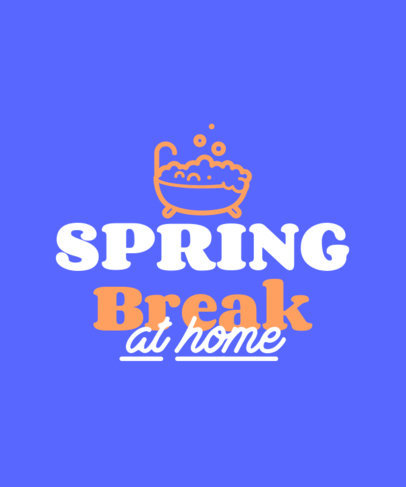 Spring Break-Themed T-Shirt Design Maker Featuring an Icon of a Tub 4154n-4378a