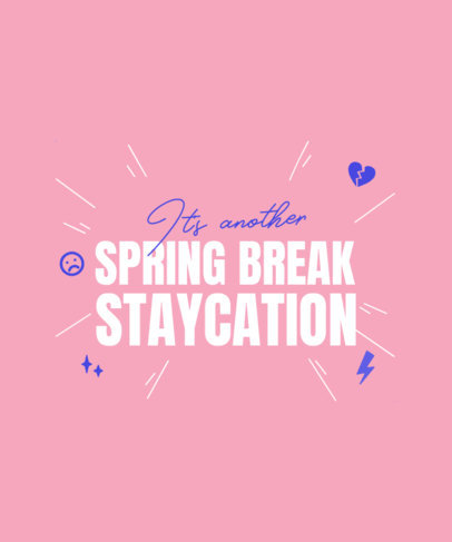 T-Shirt Design Creator with a Spring Break Theme Featuring Cool Doodles