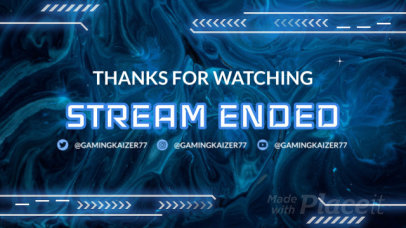 Twitch Stream Ended Screen Video Creator with a Technological Vibe 4643
