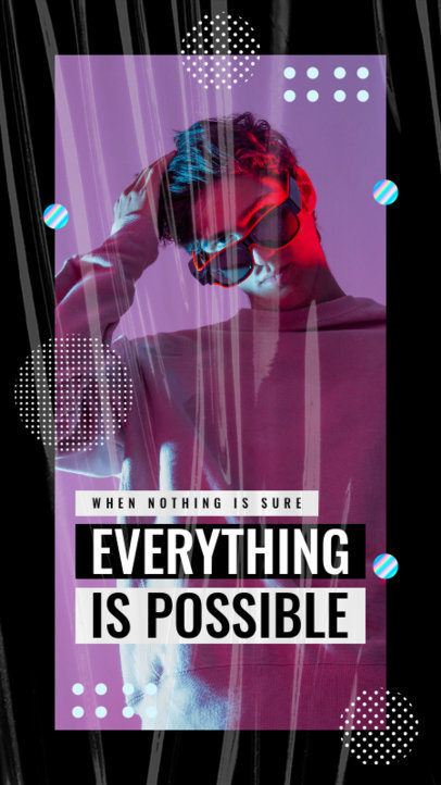 Instagram Story Design Creator Featuring an Inspiring Quote and a Trendy Style