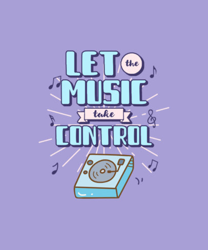 T-Shirt Design Creator for Music Fans Featuring a Turntable Graphic