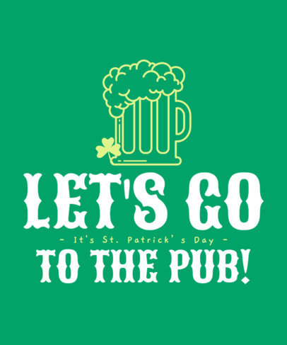 Beer-Themed T-Shirt Design Maker for St. Patrick's Day Celebration