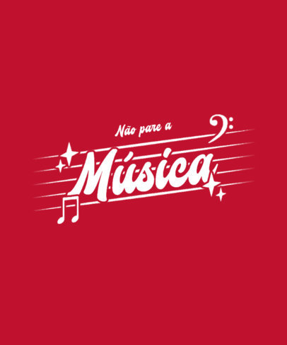 T-Shirt Design Generator with a Quote on a Music Staff