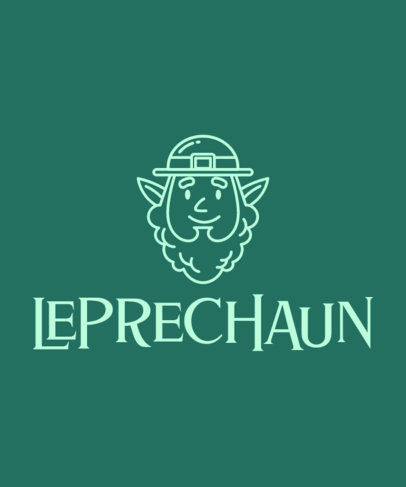 Leprechaun-Themed T-Shirt Design Template for St. Patrick's Day