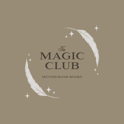 Magic-Themed Logo Template for a Second-Hand Book Store