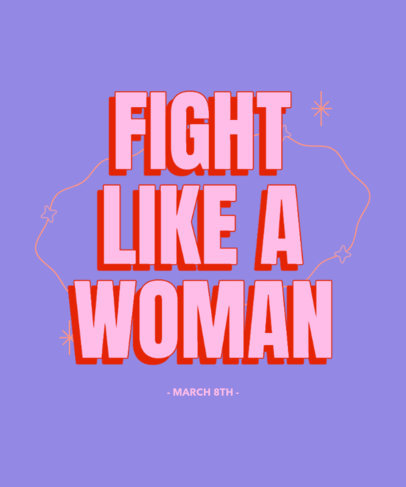 T-Shirt Design Creator for International Women's Day Featuring Bold Typography 4368g