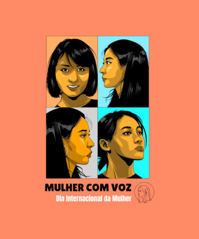 T-Shirt Design Generator for International Women’s Day With an Empowerment Quote 4914b