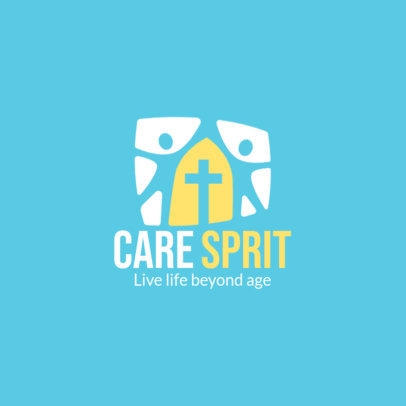 Logo Template for a Senior Home Care Featuring Simple Graphics