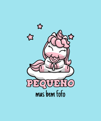 T-Shirt Design Maker with an Adorable Graphic of a Unicorn Eating Candy 4788a-el1