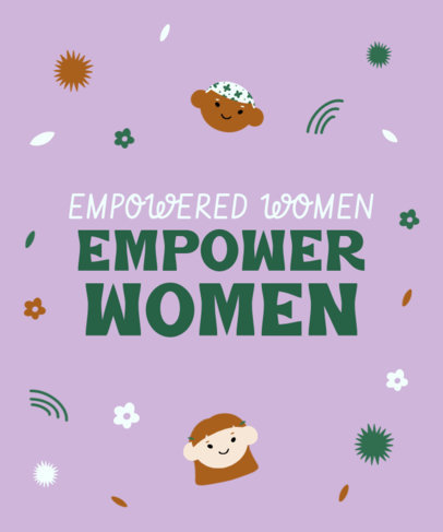 T-Shirt Design Creator Featuring an Empowering Quote for Women