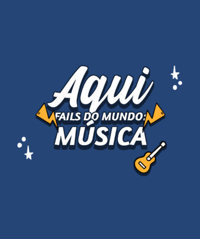 Quote T-Shirt Design Template Featuring Music-Themed Quotes and Icons