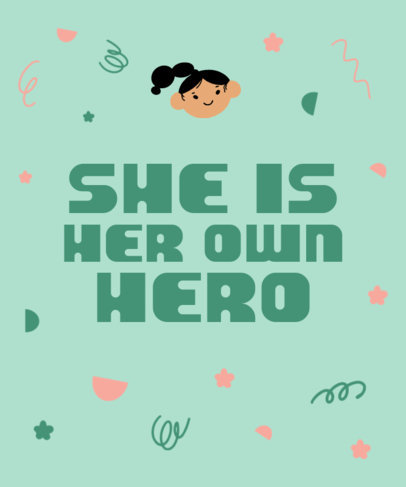 Women's Day-Themed T-Shirt Design Generator with a Shero Quote and Cute Doodles