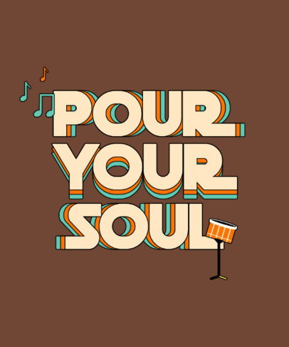 Musician T-Shirt Design Generator with a Soulful Quote