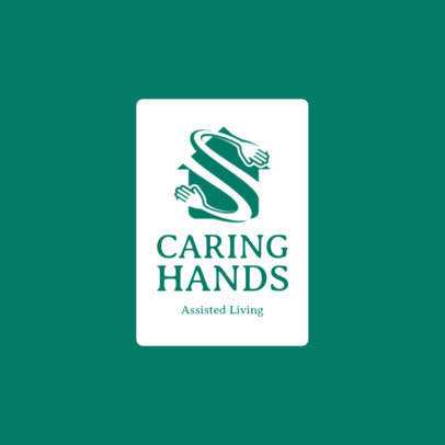 Assisted Living Facility Logo Generator Featuring Caring Hand Graphics