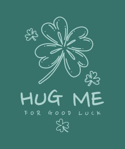 T-Shirt Design Creator Featuring a Four-Leaf Clover Doodle and a Quote 4375g