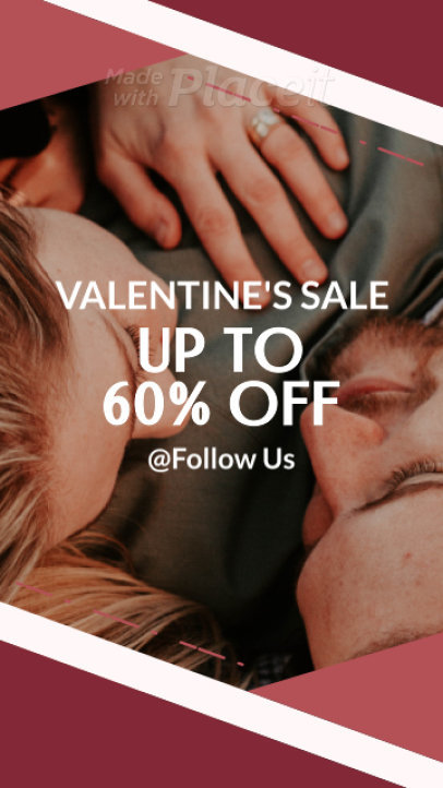 Instagram Story Video Template for a Valentine's Day Sale 