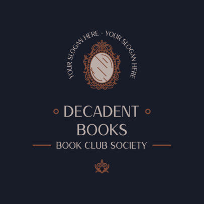 Book Club Logo Creator with a Dark Academia-Themed Style