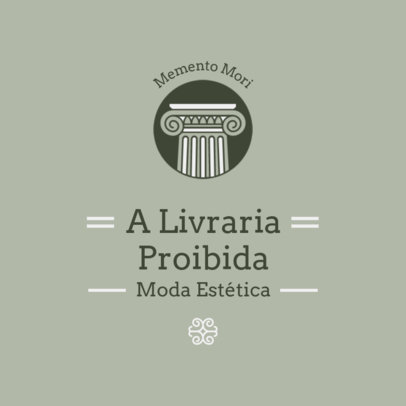 Book Store Logo Generator with a Dark Academia Aesthetic Graphic