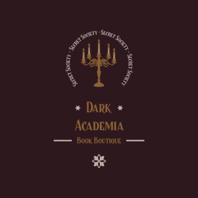 Book Boutique Logo Maker with a Vintage Dark Academia Theme