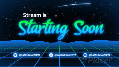 Twitch Stream Starting Soon Screen Video Maker with a Vaporwave Aesthetic 4660-el1