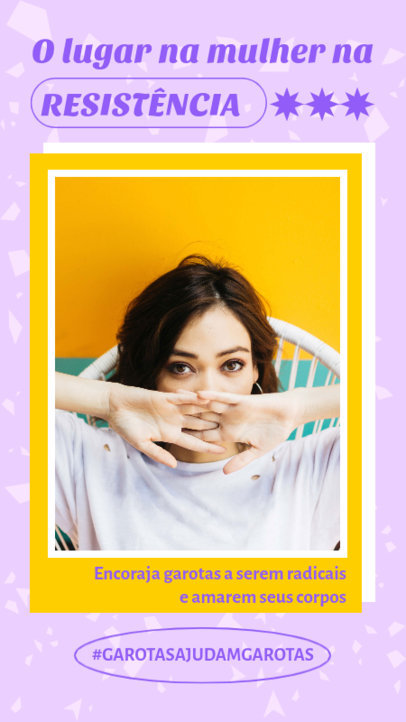 Women's Day-Themed Instagram Story Design Generator Featuring a Quote in Portuguese