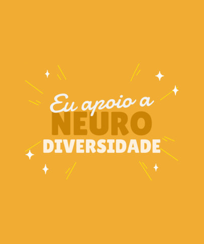 T-Shirt Design Maker with a Neurodiversity Theme and a Quote in Portuguese