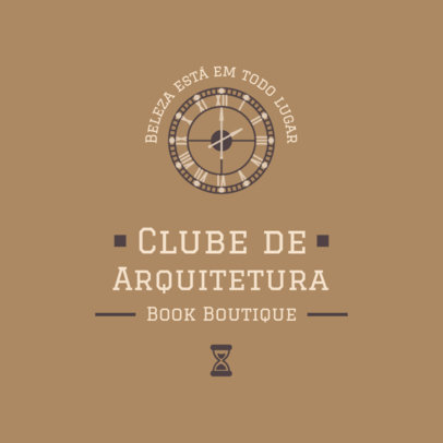 Dark Academia-Themed Logo Template for a Vintage Book Boutique